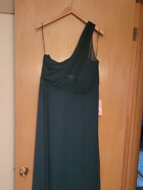 Birdy Grey One-Shoulder Emerald Green Evening Gown/Bridesmaid Dress